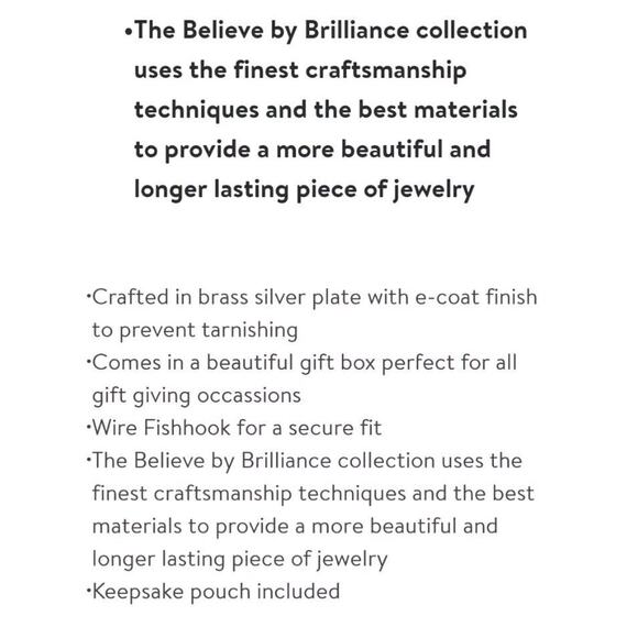 Believe By Brilliance Large Fine Silver Plated Hoop Earrings New With Box - Picture 6 of 6